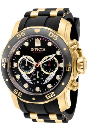 Invicta Akcesoria, Mężczyzna, Czarny, ONE SIZE, Chronograf Stalowa Bransoleta Zegarek