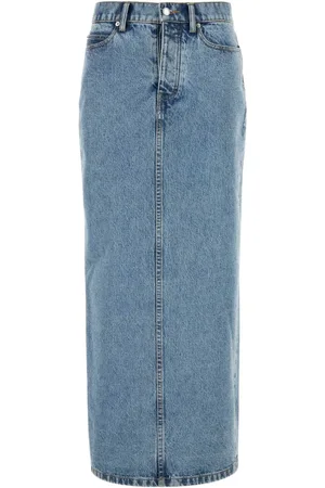 Alexander Wang Spódnice, Kobieta, Niebieski, W26, Denim, Dżinsowa Ozdobiona Spódnica