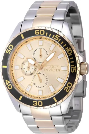 Invicta Akcesoria, Mężczyzna, Żółty, ONE SIZE, Chronograf Zegarek ze Stali Nierdzewnej dla Mężczyzn