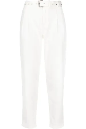 Michael Kors Spodnie, Kobieta, Szary, S, Bawełna, Plisowane Casualowe Spodnie Jeansyowe