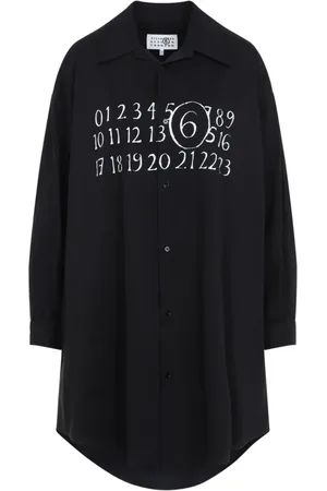 Maison Margiela Sukienki, Kobieta, Czarny, S, Bawełna, Czarna Sukienka