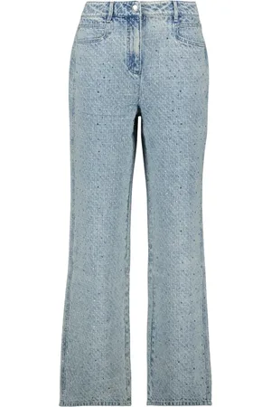 IRO Spodnie, Kobieta, Niebieski, S, Niebieskie Wyprane Jeansyy Straight Cut