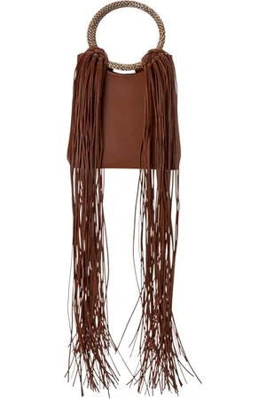 Hibourama Torebki, Kobieta, brązowy, ONE SIZE, Skóra, Bimba Fringe BIG