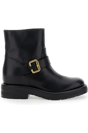 Chloé Buty, Kobieta, Czarny, 36 EU, Czarne botki z klamrą Paddington