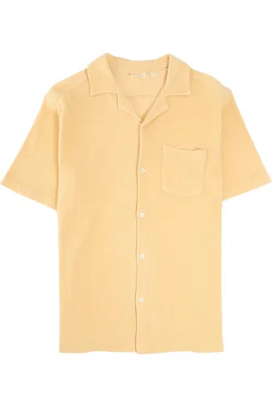 HARTFORD Koszule, Mężczyzna, Żółty, M, Terry Cotton Short-Sleeved Shirt