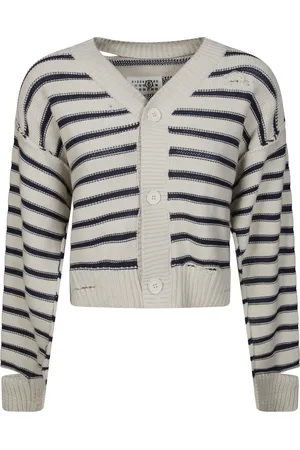 Maison Margiela Swetry, Kobieta, Niebieski, S, Bawełna, Stylowy Kardigan