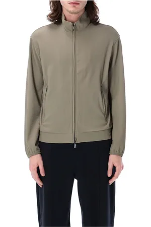 Emporio Armani Bluzy, Mężczyzna, Zielony, S, Stylowa Kurtka Blouson dla Mężczyzn