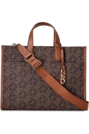 Michael Kors Torebki, Kobieta, brązowy, ONE SIZE, Bawełna, Duża torba typu tote z logo Empire Signature