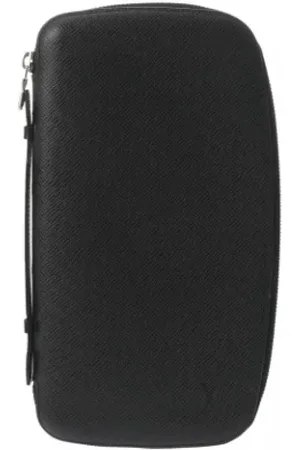 LOUIS VUITTON Pre-owned, Mężczyzna, Czarny, ONE SIZE, Skóra, Pre-owned skórzane portfele