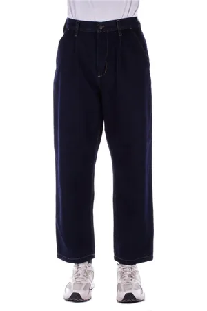 Carhartt Jeansy, Mężczyzna, Czarny, W34, Bawełna, Logo Z tyłu Zamek Jeansy