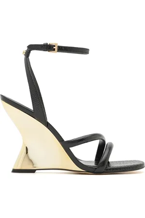 Michael Kors Buty, Kobieta, Czarny, 39 EU, Skóra, Sandały klinowe Nadina