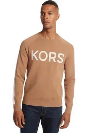 Michael Kors Bluzy, Mężczyzna, Beżowy, M, Sweter Rozciągliwy