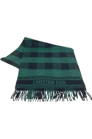Dior Pre-owned, Kobieta, Zielony, ONE SIZE, Wełna, Pre-owned Wool scarves