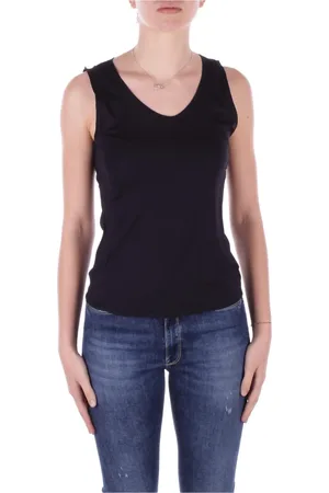 Emporio Armani Koszulki, Kobieta, Niebieski, M, Niebieskie T-shirty i Pola Slim Fit