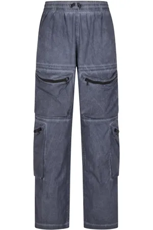 Diesel Spodnie, Mężczyzna, Niebieski, S, Nylon, Stylowe Spodnie z P-Noode-A