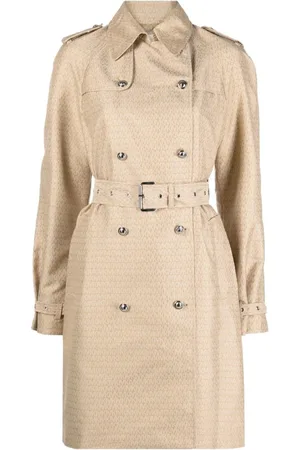 Michael Kors Płaszcze, Kobieta, brązowy, S, Poliester, Eco Trench Raincoat