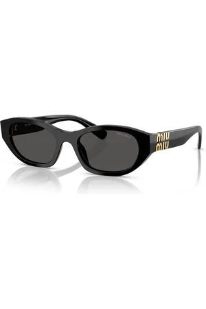 Miu Miu Akcesoria, Kobieta, Czarny, ONE SIZE, Czarne/Ciemnoszare Okulary przeciwsłoneczne