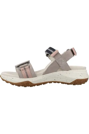 Geox Buty, Kobieta, Szary, 39 EU, Stylowe płaskie sandały z chwytem