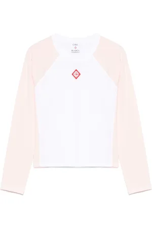 Casablanca Koszulki, Kobieta, Biały, L, Białe T-shirty i Pola z Logo
