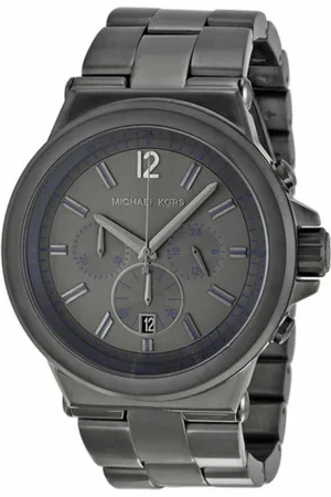 Michael Kors Akcesoria, Mężczyzna, Szary, ONE SIZE, Zegar ze stali nierdzewnej, szary