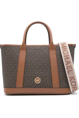 Michael Kors Torebki, Kobieta, brązowy, ONE SIZE, Bawełna, Luisa - średnia listonoszka z logo