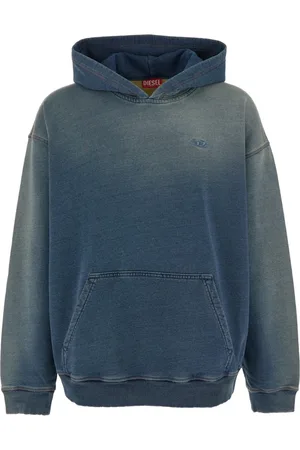 Diesel Bluzy, Mężczyzna, Niebieski, M, Niebieski Bluza Boxt-Hood z Logo D