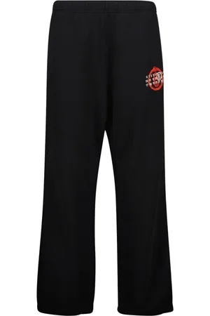 Maison Margiela Spodnie, Kobieta, Czarny, M, Bawełna, Czarne spodnie dresowe