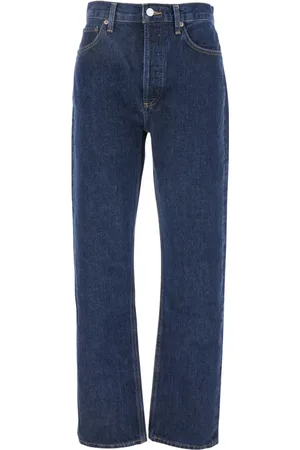 AGOLDE Jeansy, Kobieta, Niebieski, W25, Denim, Niebieskie Jeansyy z Logo Patch