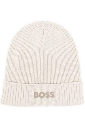 HUGO BOSS Akcesoria, Mężczyzna, Beżowy, ONE SIZE, Beżowy Okrągły Korona Hat