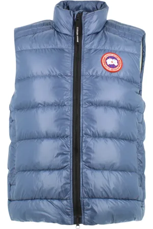 Canada Goose Kurtki, Mężczyzna, Niebieski, L, Nylon, Jasnoniebieski Kamizelka Crofton