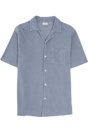 HARTFORD Koszule, Mężczyzna, Niebieski, M, Terry Cotton Short-Sleeved Shirt