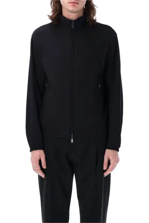 Emporio Armani Bluzy, Mężczyzna, Czarny, M, Stylowa Kurtka Blouson dla Mężczyzn