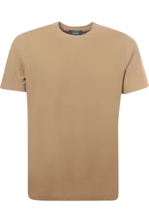 ZANONE Koszulki, Mężczyzna, Beżowy, 2XL, Crew-neck T-shirt Slim Fit