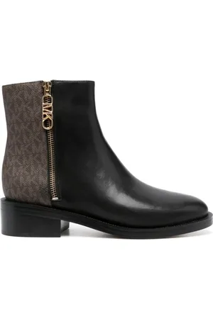 Michael Kors Buty, Kobieta, Czarny, 38 EU, Skóra, Czarne płaskie botki
