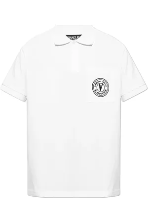 VERSACE Koszulki, Mężczyzna, Biały, 2XL, Polo z logo