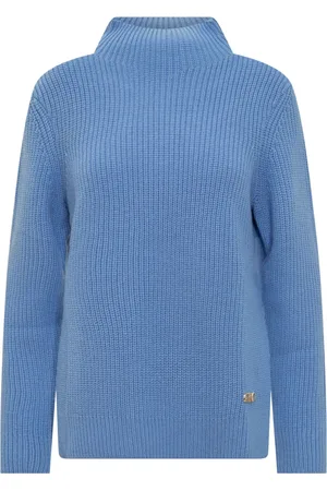 Michael Kors Swetry, Kobieta, Niebieski, M, Golf Sweter z golfem