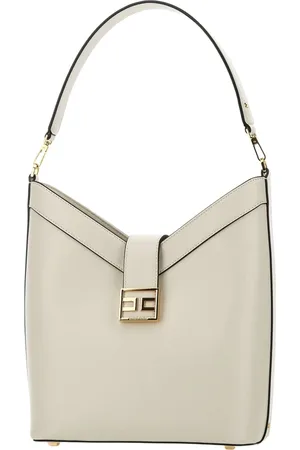 Elisabetta Franchi Torebki, Kobieta, Biały, ONE SIZE, Torba na ramię z wegańskiej skóry, biała