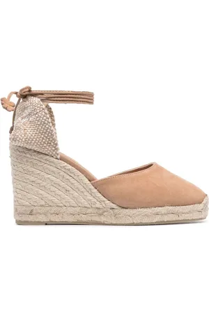 Castaner Buty, Kobieta, Beżowy, 37 EU, Beżowe Sandały na Koturnie Espadryle Damskie