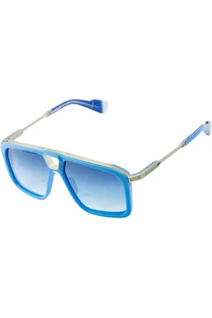 JACQUES MARIE MAGE Akcesoria, unisex, Niebieski, ONE SIZE, Ręcznie Robione Limitowane Okulary w Gulf