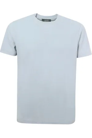 ZANONE Koszulki, Mężczyzna, Niebieski, 2XL, Jasnoniebieski T-shirt z okrągłym dekoltem Slim Fit