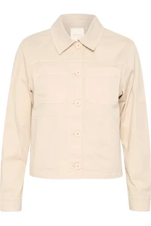 Part Two Kurtki, Kobieta, brązowy, 2XL, Bawełna, Stylowa kurtka French Oak