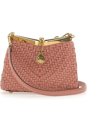 Etro Torebki, Kobieta, Różowy, ONE SIZE, Różowa Mini Torba z Złotymi Akcesoriami