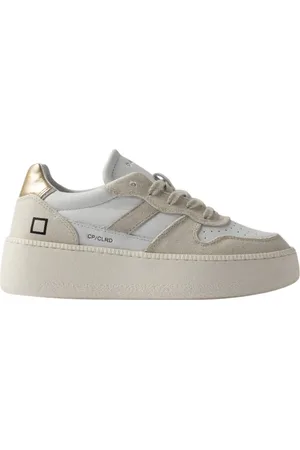 D.A.T.E. Buty, Kobieta, Biały, 40 EU, Białe Court Platform Sneakers Beige