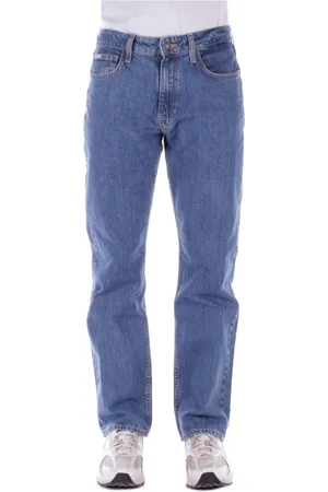 Guess Jeansy, Mężczyzna, Niebieski, W31, Bawełna, Logo Zamek Jeansy
