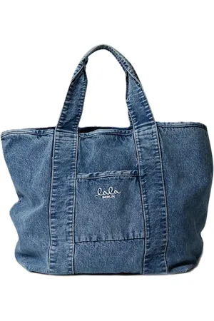LALA BERLIN Torebki, Kobieta, Niebieski, ONE SIZE, Denim, Denim East West Tote Torba