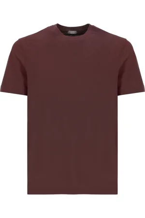 ZANONE Koszulki, Mężczyzna, brązowy, 2XL, Bordeaux Ice Cotton T-shirt