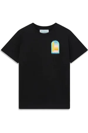 Casablanca Koszulki, Mężczyzna, Czarny, L, Kolorowy T-shirt
