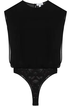 Alaïa Koszulki, Kobieta, Czarny, S, Stylowy Body Shaper dla Kobiet