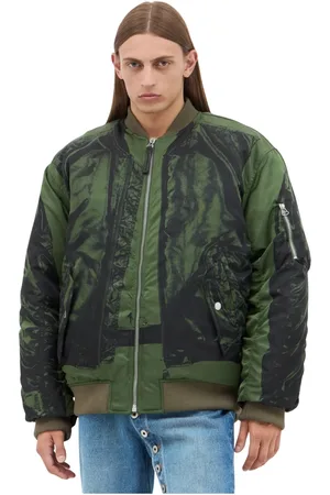 Jean Paul Gaultier Kurtki, Mężczyzna, Zielony, S, Kurtka Bomber Trompe L