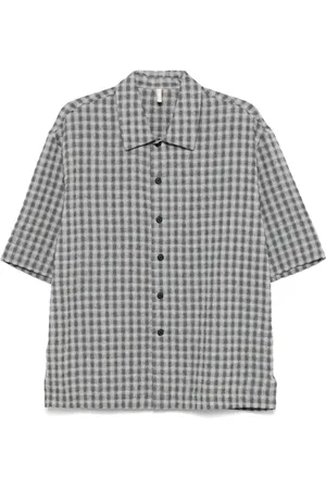 Sunflower Koszule, Mężczyzna, Szary, 2XL, Szara Koszula w Kratę Klasyczna